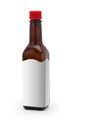 Spice Sauce Bottle with a blank tag on white