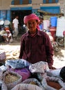 Spice seller at the market, Yemen Royalty Free Stock Photo