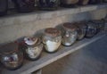 Spice jars in the kitchen