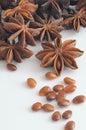 Spice - Star Anise, vertical, Illicium verum Royalty Free Stock Photo