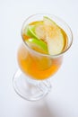 Spiced apple cider. Hot cocktail in the glass Royalty Free Stock Photo