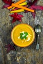 Spiced carrot and coriander soup