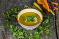 Spiced carrot and coriander soup