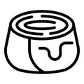 Spiced cinnamon roll icon outline vector. Tasty sugary bun