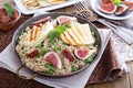Spiced cous-cous with grilled haloumi Royalty Free Stock Photo