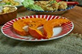 Spiced fried pumpkin wedges