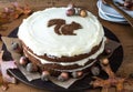 Spiced Layer Cake with Squirrel Stencil
