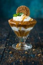 Spiced Pumpkin Pudding Parfait with Ginger Crisp