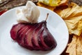 Spiced Red Wine Poached Pears Royalty Free Stock Photo