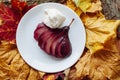 Spiced Red Wine Poached Pears Royalty Free Stock Photo