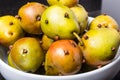 Spiced seckel pears being preserved Royalty Free Stock Photo