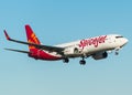 Spicejet Boeing 737-800 with winglets Royalty Free Stock Photo