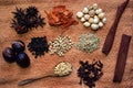 spices of archipelago spread together Royalty Free Stock Photo