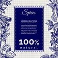 Spices banner on notebook page