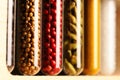 Spices in beakers Royalty Free Stock Photo
