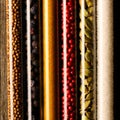 Spices in beakers close-up Royalty Free Stock Photo