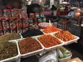 Spices and dried foods for sale at local market