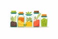Spices Jar flat illustration Royalty Free Stock Photo