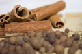 Spices on the kitchen table