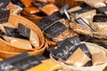 Spices in little bags and baskets