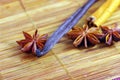 Spices on the mat Royalty Free Stock Photo