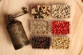 Spices and Mill Royalty Free Stock Photo