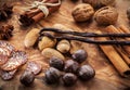 Spices and nuts for Christmas Royalty Free Stock Photo