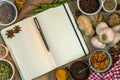 Spices - Open Recipe Book - Space for Text