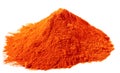 Spices - pile of Red Coloring Food over white