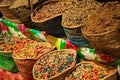 Spices for sale at Souk. Marrakesh. Morocco Royalty Free Stock Photo