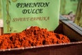 Spices, seeds and tea sold in a traditional market in Granada, S Royalty Free Stock Photo