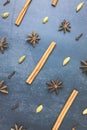 Spices; star anise, cinnamon stick, green cardamon & cloves