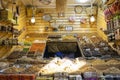 Spices store in famous Marrakesh souk, Morocco Royalty Free Stock Photo