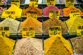 Spices, teas at the bazaar Royalty Free Stock Photo