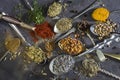 Spices used to add flavor to cooking Royalty Free Stock Photo