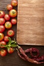 Spices and vegetables in anticipation of cooking Royalty Free Stock Photo