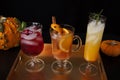 Spicy Apple Cider, Pear Sparkler, and Whiskey-Cranberry Cocktails - Fall Drinks