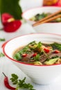 Spicy Asian beef soup
