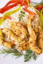 Spicy asian chicken with rice