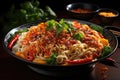 Spicy asian noodles with vegetables