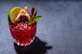 Spicy autumn pomegranate cocktail