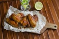 Spicy baked chicken wings Royalty Free Stock Photo