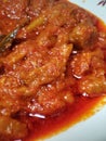 spicy beef rendang dish