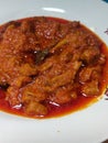 spicy beef rendang dish