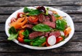 Spicy Beef Slices Meat Salad with vegetables