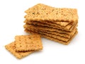 Spicy biscuits, crackers on white background Royalty Free Stock Photo