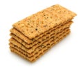 Spicy biscuits, crackers on white background Royalty Free Stock Photo