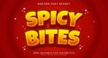 Spicy Bites 3d editable text effect Template Royalty Free Stock Photo