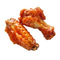 Spicy Buffalo Chicken Wings On White Background Royalty Free Stock Photo