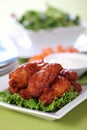 Spicy Buffalo style chicken wings Royalty Free Stock Photo